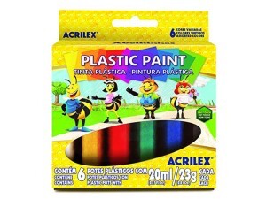  Tinta Plástica 6 Cores 20ml - Acrilex