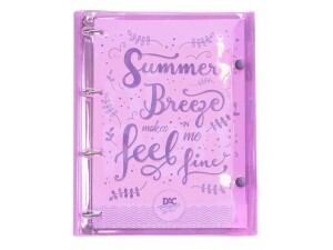 Fichário Universitário Breeze Cristal Roxo + 192 Folhas