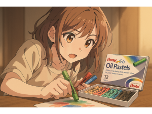 Giz de Cera Pastel Oleoso 12 Cores - Pentel