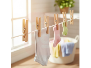 Prendedor de Roupas em Madeira – Pacote com 12 Unidades