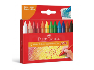 Gizão De Cera Jumbo Infantil 12 Cores - Faber Castell
